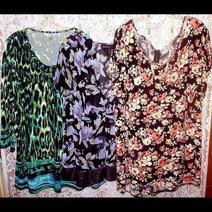3 ladies blouses 3X